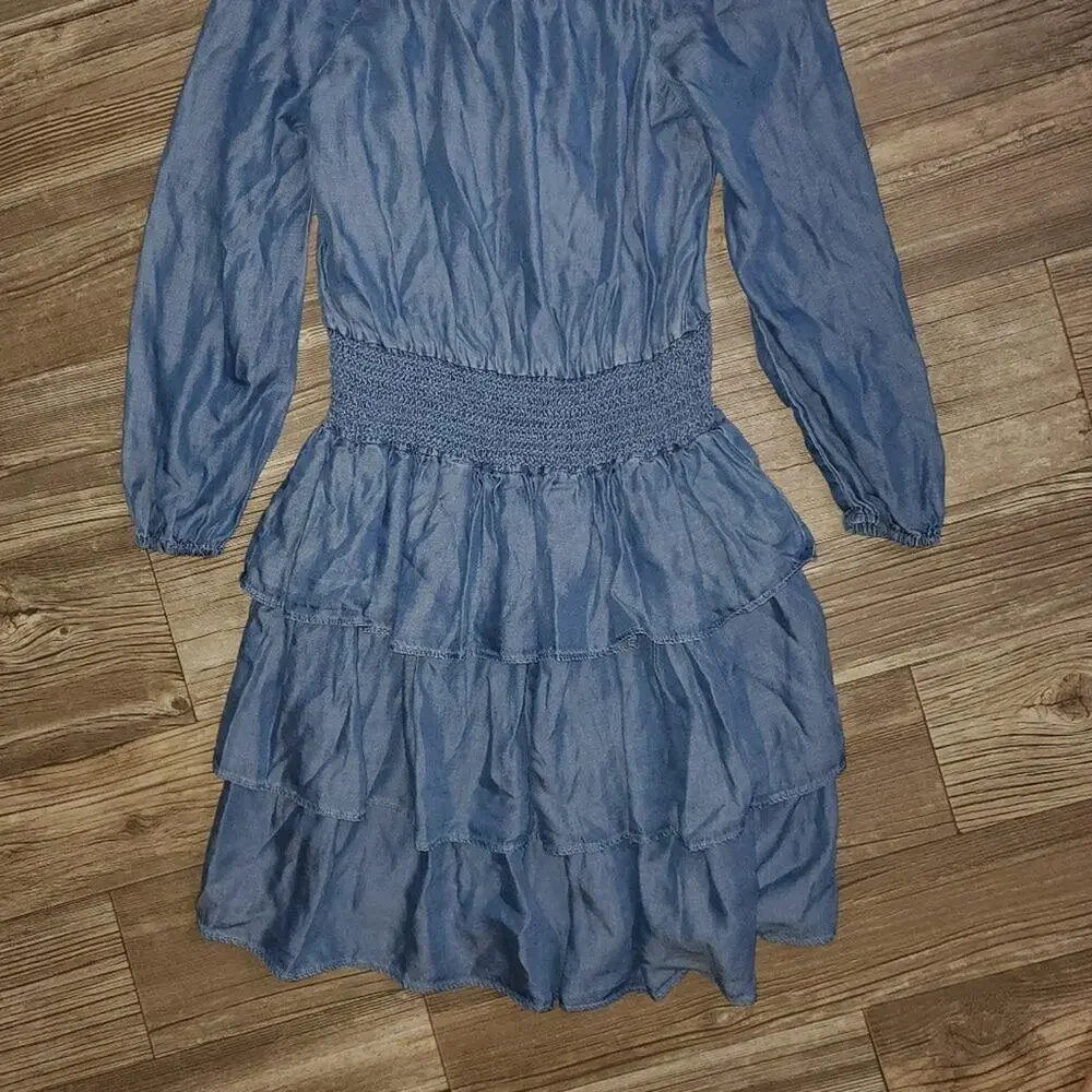 Michael Kors Denim Lightweight Offshoulder Dress~~XS